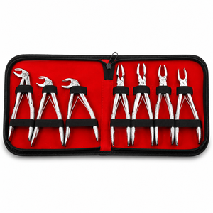 Kit de Extracción Dental de 7 Piezas, Pinzas Pediátricas de Acero Inoxidable, Juego de Instrumentos para Extracción de Dientes en Niños, para Uso en Clínicas Dentales - Product Image 1