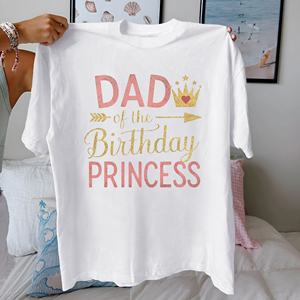 DAD OF THE Birthday PRINCESS Camiseta cómoda de algodón puro para mujer - Product Image 1