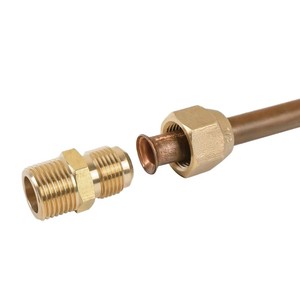 Conexión de Tubería de Latón, Rosca NPT Macho, Cabeza Redonda Pulida, Tubería Recta de Baja Presión Clase 150 para Suministro de Agua - Product Image 2