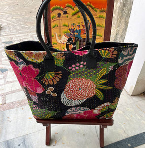 Vintage Style Cotton Kantha Shoulder <b>Bag</b> for Women – Handcrafted Ethnic Tote with Unique Quilted Stitch <b>Work</b> - Product Image 2