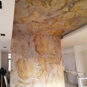 Revêtement mural en ardoise naturelle indienne, feuille de pierre flexible, surface rustique légère pour la décoration murale et les projets de façade - Product Image 2