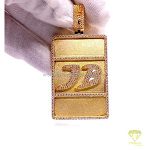 Custom <b>Initial</b> <b>Pendant</b> Necklace with Fully Iced Out Lab Grown Diamonds and Premium Fashion Design - Product Image 5