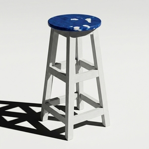4GoodThings Recycled Plastic Eco-Friendly Durable Strong Bar <b>Stool</b> Minimalist Design Wood Frame Home Bar Hotel Farmhouse Dining - Product Image 2