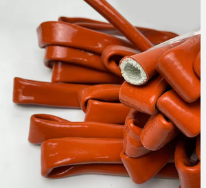 Gaine en caoutchouc de silicone flexible de protection thermique, gaine ignifuge en fibre de verre - Product Image 2