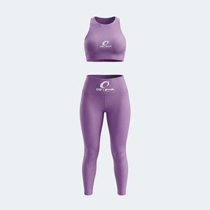 Nuevo Conjunto Deportivo para Mujer, Top Deportivo Racerback, Leggings de Cintura Alta, Secado Rápido, Transpirable, Sin Costuras, Servicio OEM, Venta Caliente - Product Image 4