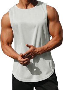 Débardeur de sport sans manches pour homme en coton côtelé, vente en gros, personnalisé, sans couture, 100% tissu peigné filé à anneaux, Inde - Product Image 5