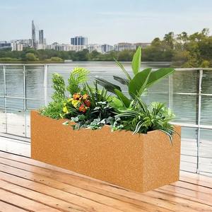 Pot de fleurs décoratif de luxe en métal, pour intérieur et extérieur, pot de plantes moderne pour jardin, balcon, terrasse, décoration de table - Product Image 1