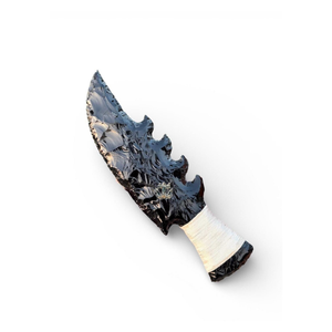 Cuchillo de Obsidiana Negra Athame, Hoja de Fantasía Tallada a Mano con Acabado de Piedra, Tacto Real, con Muescas, Regalo Wicca, 5-6 Pulgadas - Product Image 1