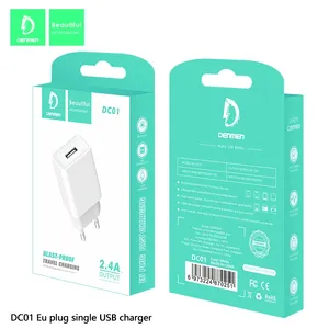 Denmen OEM ODM מטען טלפון עם תיבת חבילה מותאם אישית cargador usb מתאם usb טלפון מטען נייד טלפון נייד