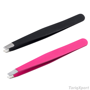 Pince à épiler professionnelle en gros pour sourcils, en acier inoxydable, légère, avec manche confortable, pointe inclinée, logo personnalisé, design moderne - Product Image 5