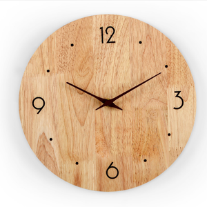 Décoration d'intérieur, horloge murale simple en bois massif pour le salon - Product Image 4