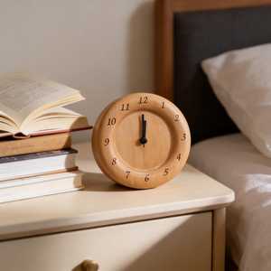 Luxury Wooden Table <b>Clock</b> Modern Decorative Timepiece - Product Image 2