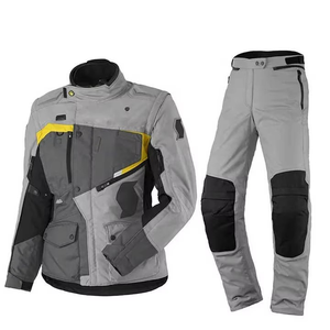 Conjunto de Chaqueta y Pantalones de Motociclismo OEM Personalizados - Traje Protector para Turismo, 100% Poliéster, Gris/Negro, Talla XL, Todas las Temporadas - Product Image 3