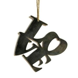 Adorno Colgante de Metal Personalizado con Diseño de Amor, Corte Láser, Diseños Personalizables, Decoración Hecha a Mano, Adornos para Árbol de Navidad - Product Image 1