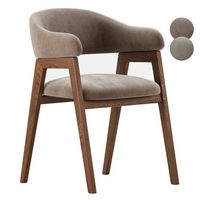 Chaise de salle à manger rembourrée moderne et durable, pieds en bois, siège en rotin et velours, design mid-century NYXORA ATELIER pour la maison, le bureau, l'hôtel