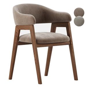 Modern Durable Upholstered <b>Dining</b> <b>Chair</b> with Wooden Legs Velvet Seat Midcentury Design for Home Office & Hotel Furniture - Product Image 1