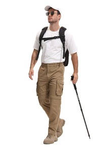 Lightweight Men's Cargo Hiking <b>Pants</b> with <b>Detachable</b> <b>Legs</b> Multi Pocket Outdoor Casual Trousers - Product Image 2
