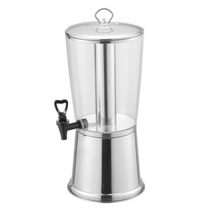 Dispenser per Bevande in Acciaio Inox e Plastica da 2,1 Galloni, Nuovo, Dispenser per Succhi da 5L con Rubinetto e Camera per Ghiaccio per Feste - Product Image 1
