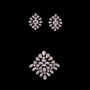 Designer Lab Grown Diamond Pendant with Matching <b>Stud</b> <b>Earrings</b> | Fine Jewelry <b>Set</b>| OEM ODM Bridal Fine Jewelry Manufacturer - Product Image 1