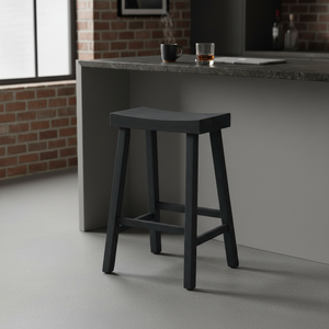 เก้าอี้บาร์ทรงสูง ไม้ยางพาราแท้ ทรงกลม ทันสมัย เรียบง่าย เฟอร์นิเจอร์บ้าน ทนทาน น้ำหนักเบา - Product Image 3