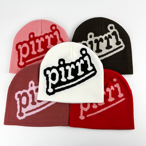Gorro de Invierno Unisex SBUN INTERNATIONAL con Patrón de Letras Rojas en Jacquard, 100% Acrílico, Bordado 3D, Casual, Ajustable para Adultos - Product Image 4