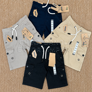 Shorts cargo pour enfants à faible MOQ, en sergé, multi-poches, style utilitaire, pour garçons, fournisseur de stock RMG du Bangladesh, vêtements décontractés, vente en gros - Product Image 4