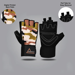 XL Size Lightweight Anti <b>Slip</b> Breathable Leather Sports Material Nylon Lining <b>Half</b> Finger Gym Fitness Gloves for Weight Lifting - Product Image 5