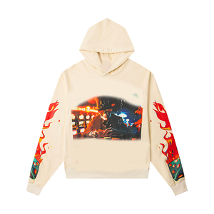 Nouvelle Arrivée Automne-Hiver Transfrontalière : Sweat à Capuche en Coton Pur Style Rétro avec Impression Directe et Finition Délavée - Product Image 6