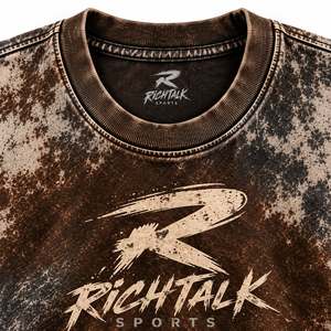 T-shirt en jersey de coton à manches courtes pour homme, coupe oversize, style streetwear, imprimé, col rond, effet vintage délavé, design personnalisable, style hip-hop - Product Image 4