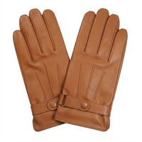 Gants en cuir de chèvre noir pour homme, personnalisés, chauds pour l'hiver, pour la conduite de moto, le ski, les sports de plein air