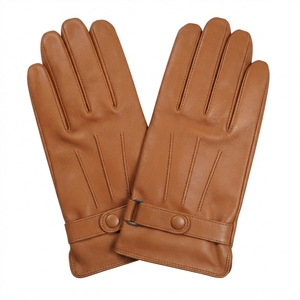 Gants en cuir de chèvre noir pour homme, personnalisés, chauds pour l'hiver, pour la conduite de moto, le ski, les sports de plein air - Product Image 3