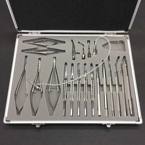 Juego de 21 Piezas de Instrumentos Quirúrgicos Oftálmicos Manuales para Microcirugía Ocular, Tijeras, Pinzas, Kit Reutilizable de Acero Inoxidable para Cirugía de Cataratas, con Certificación CE - Product Image 3
