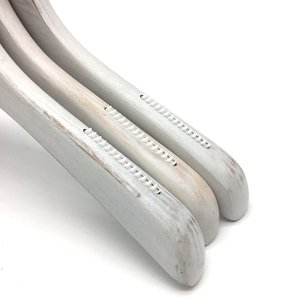 Custom Old White Thick <b>Wooden</b> Clothes Hanger Customizable Logo and Metal <b>Hooks</b> Custom Orders Accepted Non-Slip Custom-made Logo - Product Image 3