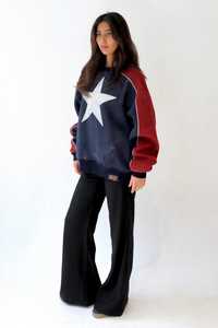 Oneten Womens Color Block Star Sweatshirt <b>And</b> Wide Leg Pants <b>2</b> <b>Piece</b> <b>Set</b> - Product Image 2