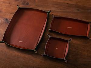 Boîte de rangement personnalisée en cuir véritable OEM, petite boîte de rangement, organiseur de bureau personnalisé, accessoires, étui GLTY-0040 - Product Image 6