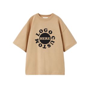 Camiseta Vintage para Niños Pequeños, Lavado Ácido, 230 Gramos, Algodón de Bambú, Ropa para Bebés, Camisetas Extra Grandes - Product Image 1