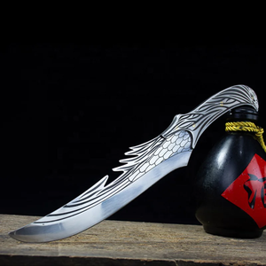 Couteau de chasse de qualité supérieure avec design de dragon, avec étui en cuir, lame en acier inoxydable, finition polie, couteau original - Product Image 3
