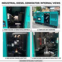 Generador Diésel Silencioso Cummins en Oferta, 200KW/250KVA 220KW 275KVA, Generador de Energía de Respaldo Industrial para Construcción de Fábricas