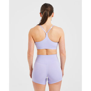 Soutien-gorge de sport en gros, couleur lavande pastel, avec bretelles réglables au dos, décolleté en V, haute performance, nouveau soutien-gorge de sport pour femme - Product Image 2