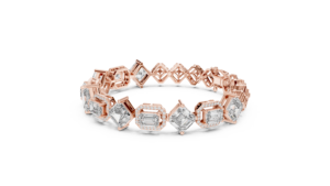 สร้อยข้อมือเพชรชุบทองคำขาวสำหรับผู้ชายจาก AADIHI JEWELS ทรงเหลี่ยมมรกต เพชรเพาะเลี้ยงในห้องปฏิบัติการ ได้รับการรับรองจาก IGI หรูหรา คลาสสิก เหมาะสำหรับสวมใส่ทุกวัน - Product Image 3