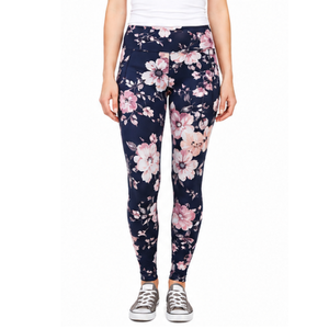 High Waist Floral Printed Yoga Leggings Women Full Length Flower Pattern <b>Tights</b> Soft Custom Logo Compression Gym Workout Pants - Product Image 1