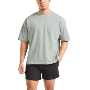 เสื้อยืดสตรีทแวร์คอกลมสีขาวเนื้อผ้าคอตตอนคุณภาพดี ระบายอากาศได้ดี ทรงโอเวอร์ไซส์ ไหล่ตก พิมพ์ลายโลโก้ได้ตามต้องการ เนื้อผ้าหนา - Product Image 1