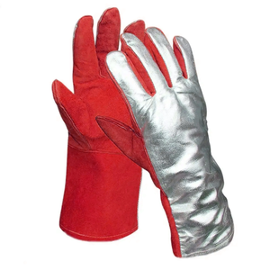 Gants de travail de haute qualité pour la protection des mains, fabriqués en cuir de vachette, isolés, résistants à la chaleur, en tissu, pour la sécurité au travail - Product Image 4