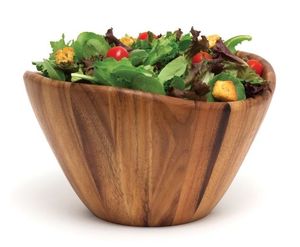 Eco Friendly Wooden Serving Bowl For Salad Fruit Bread <b>Pasta</b> Serving Kitchen Dining Table Handmade Natural Wood - Product Image 3