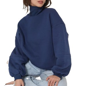 Women's Winter <b>Long</b> Casual Loose Oversize Vintage Fleece Pullover Hoodies & <b>Sweatshirts</b> with Front Custom Logo - Product Image 4