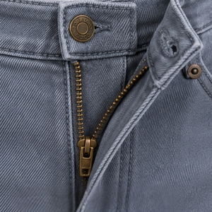 Custom Grey Mens Slim Fit Biker Jeans Stretch Denim Pants Ribbed <b>Knee</b> Detail Casual Streetwear Fashion Trousers With Pockets - Product Image 3