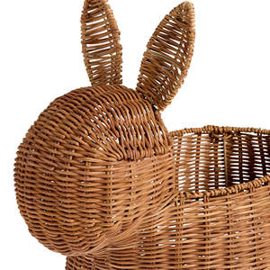Cesta de Mimbre Hecha a Mano con Forma de Conejo para Niños, Organizador de Juguetes, Diseño Animal, Decoración para Cuarto de Bebé, Cesta de Regalo - Product Image 3