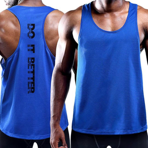 Débardeurs pour hommes à séchage rapide en Spandex/Coton tricoté, col en V, style streetwear, personnalisables pour la gym et l'entraînement - Product Image 5