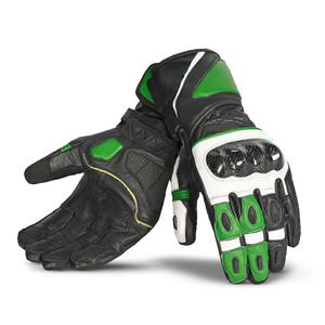 Nouveaux modèles de gants de motocross unisexes à cinq doigts en cuir véritable imperméables compatibles avec les écrans tactiles personnalisés de haute qualité - Product Image 1