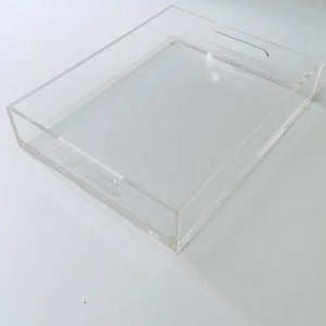 Classic Acrylic Display Serving Storage Tray For Tea Coffee Breakfast Chic <b>Clear</b> Lucite Tray For Home decor & Coffee <b>Table</b> Decor - Product Image 6